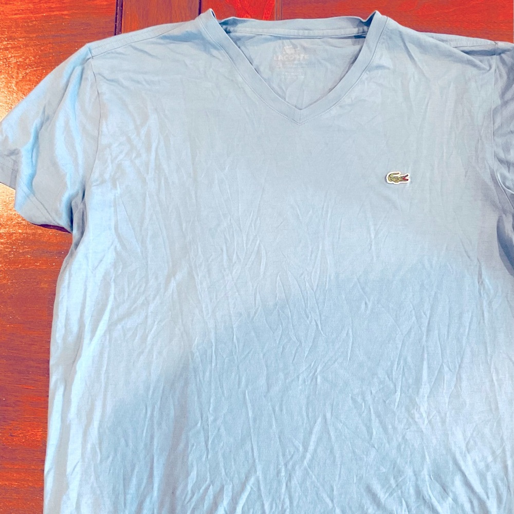 Men’s Lacoste Pima cotton size medium (4) medium blue